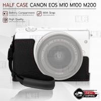 ราคา เคสกล้อง Canon EOS M10 M100 M200 ฮาฟเคส เคส หนัง กระเป๋ากล้อง อุปกรณ์กล้อง เคสกันกระแทก - PU Leather Camera Half Case Ba (24782939999)
