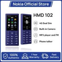 ราคา ใหม่ HMD 102 4G โทรศัพท์ปุ่มกดพื้นฐานพร้อมกล้องไฟฉาย LED คู่ MP3 Dual Sim รับประกัน 1 ปี 2 นิ้ว 1000 mAh (46701730294)