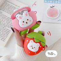 ราคา สตอเบอรี่หมี , ท้อชมพูกระต่าย : เคสแอร์พอด งานซิลิโคน 1,2โปร (7051200438)