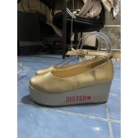 ราคา รองเท้าส้นตึกรัดส้น มือสองsize:37/23.5 แบรนด์ sister jennie (19048966771)