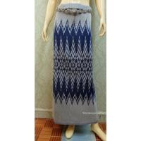 ราคา ผ้าถุงไหม ผ้าซิ่นไหม ผ้ามัดหมี่ฝ้ายย้อมคราม สีน้ำเงิน (1539440653)