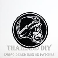ราคา ☠ ตัวรีดติดเสื้อ งานปัก ลาย หัวกะโหลก ไบค์เกอร์ สัญลักษณ์ เท่ Motorcycles Biker Skull Patch WOP DIY ตัวรีด อาร์มติดเสื้อ (14323139979)