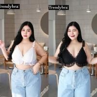 ราคา /TB/ บราลูกไม้สาวอวบ แต่งชายระบาย น่ารักคุณหนู เสื้อผ้าไซส์ใหญ่ สาว อ้วน พลัสไซส์ plussize (24482449542)