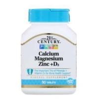ราคา 21st Century แคลเซียม แมกนีเซียม ซิงค์ และวิตามิน D3 กระปุก 90 เม็ด (Calcium Magnesium Zinc + D3 90 Tablets) (3339746867)