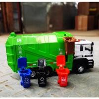 ราคา โมเดลของเล่นรถบรรทุกขยะพร้อมถังขยะ (26440037753)