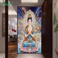 ราคา E349 ภาพเจ้าแม่กวนอิมTyชุดปักครอสติช11 CT พิมพ์ลาย งานฝีมือDIY (18573783608)