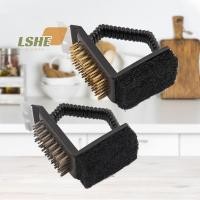 ราคา [LSHE] 1 ชิ้นสแตนเลสย่างตาข่ายย่างแปรงทําความสะอาดบาร์บีคิวลวดมุมขวาฟองน้ําอเนกประสงค์เครื่องมือทําความสะอาดแปรงใหม่ (42115609768)