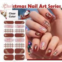 ราคา ONEHOME Christmas Series Full Cover สติ๊กเกอร์ติดเล็บเกล็ดหิมะเล็บรูปลอกผู้หญิง Self กาวแต่งเล็บ Designer Nail Art สติกเกอร์ตกแต่ง TH (54200899472)
