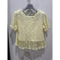 ราคา มือ1/เสื้อลูกไม้สีเหลือง/อก42 (15234515470)