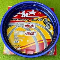 ราคา ล้อขอบเรียบ 1.40x17 สีน้ำเงิน คอมดาวแท้ พร้อมส่ง - กล่องเหลือง (28312084175)