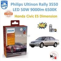 ราคา Philips หลอดไฟหน้ารถยนต์ Ultinon Rally 3550 LED 50W 8000/5200lm Honda Civic ES Dimension ประกัน 1 ปี (23861766394)