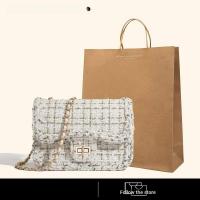 ราคา กระเป๋าโซ่สำหรับผู้หญิง ทำจากผ้าขนสัตว์ ในสไตล์คล้ายชาแนล พกพาสะดวกและทันสมัย (40564336144)