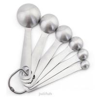 ราคา ช้อนตวงสแตนเลส ทรงกลม 6 ชิ้น (6942936738)