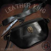 ราคา กระเป๋าหนัง (มือ1) คาดเอว, หนังแท้ สีดำมันเงา รุ่น"คลาสสิค" (27452150455)