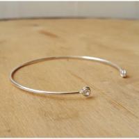 ราคา Minimalist925 กำไลเงินแท้ประดับพลอย cz (28154583)