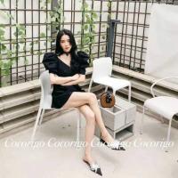 ราคา เดรสแขนพองสีดำ (1366343913)