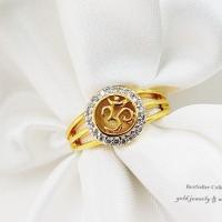 ราคา แหวนโอมล้อมเพชรcz งานหุ้มทอง5ไมครอน (18610948841)