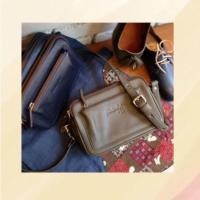 ราคา กระเป๋าหนังแท้ รุ่น Sandwich Hatsukoi Leather Bag (สีเขียวขี้ม้า) (23014497178)