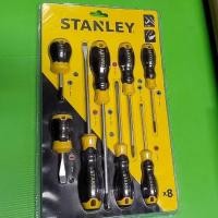 ราคา STANLEY ไขควง 8 ตัวชุดด้ามหุ้มยาง ชุดไขควง ไขควงปากแฉก - แบน เนื้อเหล็ก CRV S351-66673 (66-673) (5818389052)