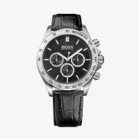 ราคา Hugo Boss นาฬิกาข้อมือผู้ชาย Ikon Chronograph Black Dial Black รุ่น 1513178 (7835977527)