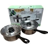 ราคา (ขนาด 16 18) หม้อนมอเนกประสงค์พร้อมฝาแก้ว / หม้อก๋วยเตี๋ยวสแตนเลสพร้อมฝาปิด (19776282630)