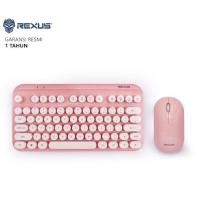 ราคา คีย์บอร์ดและเมาส์ไร้สาย Rexus KM9 - สีชมพู (วินาที) (14551053336)