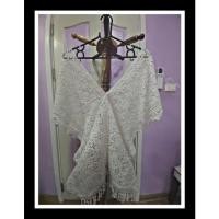 ราคา เสื้อลูกไม้คอวีสีขาว (12727006035)