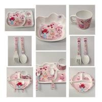 ราคา จานเมลามีนเด็ก ถาดหลุมเด็ก จานชาม ช้อนส้อม kitty คิตตี้ (7778951002)