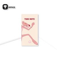 ราคา Tube Note Classic Cartoon Long Notebook 10x19cm พร้อมสันกาว 180 หน้า - เส้นแนวนอน - TB - Pink Panther - TB0002 (26650054249)