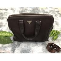 ราคา PRADAกระเป๋าทำงานผู้ชายหนังแท้แฟชั่น (6885165976)