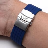 ราคา จัดส่งที่รวดเร็ว = สายรัด ORIS สีแดงสีฟ้าสีขาวสีดําเป็นมิตรกับสิ่งแวดล้อมเทปยางซิลิโคนกันน้ํา 18 20 22 24 มม.จัดส่งฟรี (27062673586)