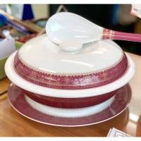 ราคา ชุดโถข้าว 4 ชิิ้น ลายทับทิมทอง ชุดโถข้าวสวยมาก สินค้าคุณภาพ ซุปเปอร์แวร์แท้ 100% (10586425784)