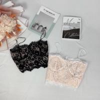 ราคา เสื้อครอปบรา2สายแต่งลูกไม้ติดกระดุม (24641958087)