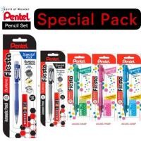 ราคา Pentel Fiesta ชุดดินสอกด สุดคุ้ม ดินสอกดพร้อมไส้ หรือ ดินสอกดพร้อมยางลบ (3230115231)