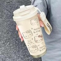ราคา สวัสดี คิตตี้ กระติกน้ําร้อนและถ้วยกาแฟพร้อมหลอดดูดสําหรับนักเรียนพนักงานออฟฟิศ (51051531926)