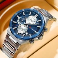 ราคา ใหม่ CURREN นาฬิกาผู้ชายสายสแตนเลสแฟชั่นสไตล์ธุรกิจโครโนกราฟกันน้ํา 8481 X (41264788868)