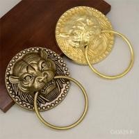 ราคา จับสไตล์จีนโบราณหัวเสือดึงแหวนย้อนยุคคลาสสิกประตูไม้เนื้อแข็งหัวสิงโตแหวนประตูอุปกรณ์เสริมหัวสัตว์ทองแดงบริสุทธิ์ BQGG (46300129669)