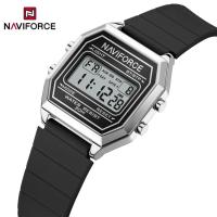 ราคา NAVIFORCE NF5063T ผู้หญิง LCD นาฬิกาดิจิตอลนาฬิกาจับเวลากีฬา Chronograph สายซิลิโคนกันน้ําของขวัญสุภาพสตรีนาฬิกา (43763767191)