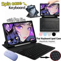 ราคา บลูทูธ แป้นพิมพ์ภาษาไทย,คีย์บอร์ดไอแพด+Keyboard เคสป้องกันแม่เหล็ก+เมาส์บลูทูธยูเอสบี+ปากกาสไตลัส IOS Android Window (29841263944)