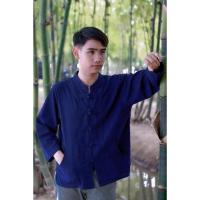 ราคา เสื้อพื้นเมืองผู้ชายแขนยาว คอจีนกระดุมจีน เสื้อล้านนาชาย (9561127371)