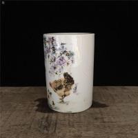 ราคา สาธารณรัฐจีนเลียนแบบฟามิลล์กุหลาบไก่วาดที่ใส่ปากกาพอร์ซเลนโบราณของสะสมโบราณของสะสมของเก่าเครื่องลายครามโบราณ (8201966419)