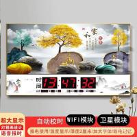 ราคา นาฬิกาอิเล็กทรอนิกส์นาฬิกาในครัวเรือนนาฬิกาแขวนปฏิทินถาวรสไตล์ใหม่แฟชั่นปฏิทินแขวนผนังนาฬิกาแขวนห้องนั่งเล่นดิจิตอล2025 เอฟเอ็มกิ (46400638348)