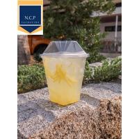 ราคา แก้วพีระมิด PET (ยกลัง 500 ชุด) แก้วพร้อมฝา แก้วพลาสติก (17800225905)