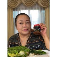 ราคา แจ่วบองสมุนไพรรสชาติ อีสานแท้ๆ (น้ำพริกปลาร้าสับผัดสุก)แจ่วบอง เค็มเปรี้ยวเผ็ดนัว หอมสมุนไพร เครื่องแน่น" (13847794917)