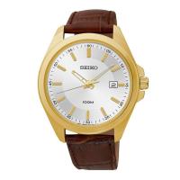 ราคา SEIKO นาฬิกาข้อมือผู้ชาย สายหนัง สีน้ำตาล รุ่น SUR064P2 (1047360382)