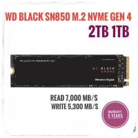 ราคา SSD WD BLACK SN850 1TB,2TB M.2 NVMe GEN 4 (9455725258)