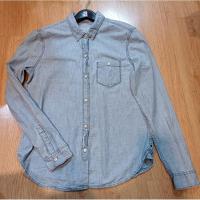 ราคา GAPเสื้อเชิ้ตยีนส์แขนยาวกระดุมหน้ากระเป๋าหน้าSizeSอก38ยาว26งานมือสอง (24087042345)