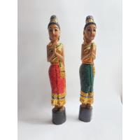 ราคา ตุ๊กตาไม้แกะสลัก รูปนางไหว้ 1 คู่ (9517533589)