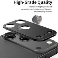 ราคา 1/2/3/5 ชิ้นโลหะอลูมิเนียมด้านหลังกล้องเลนส์ป้องกันสําหรับiPhone 17 Pro Max 17 Air 16 15 14 13 12 Mini 11 ฝาครอบเลนส์แหวนฟิล์ม (44114484909)