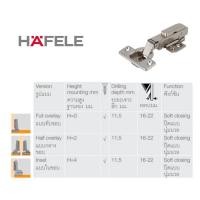 ราคา บานพับถ้วย 35 มม. HAFELE (ราคาต่อห่อละ 2 ตัว) ระบบ SOFT CLOSE 483.02.113 483.02.114 483.02.115 (16098822971)